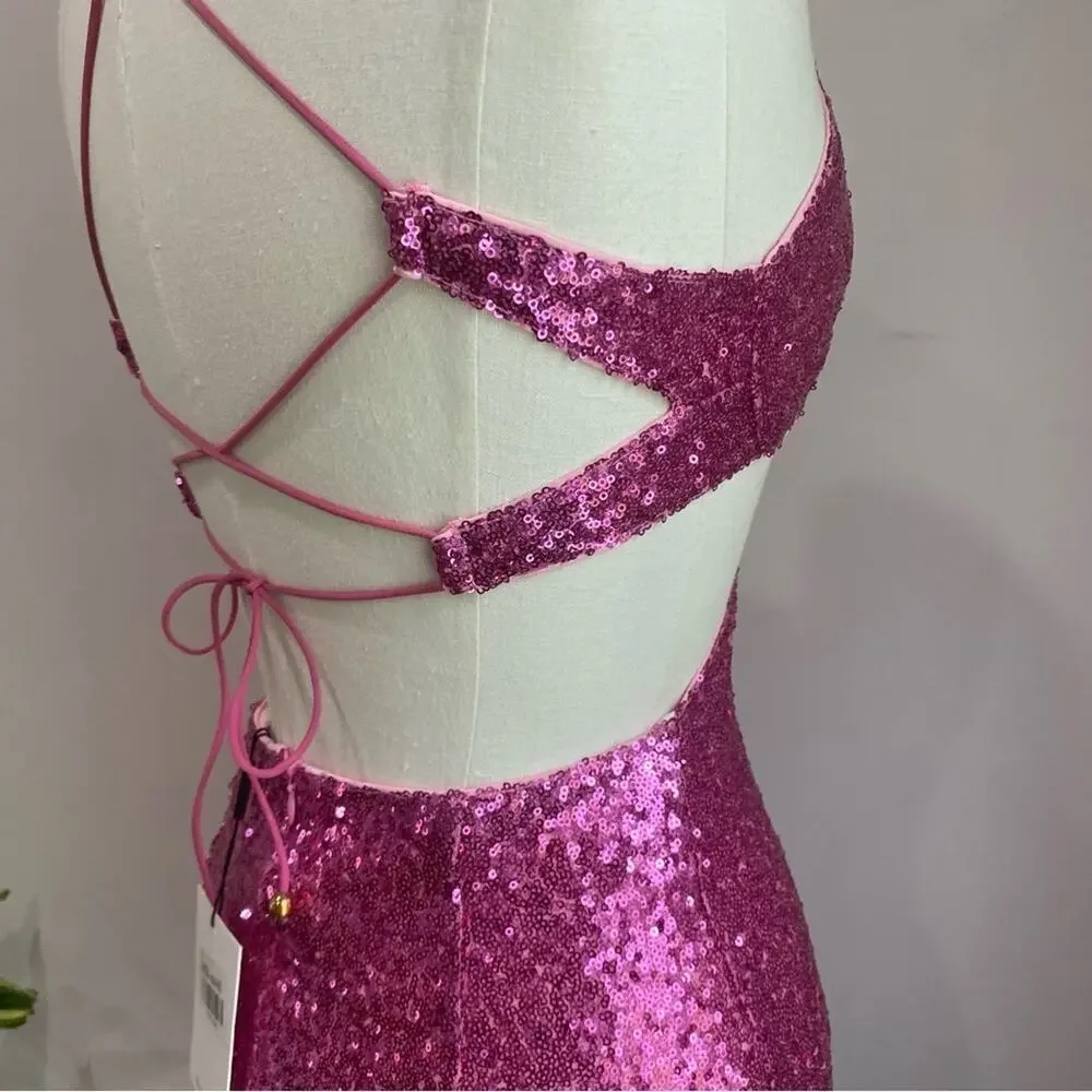 Hello Molly Glittering Pink Mini Dress - Picture 14 of 15